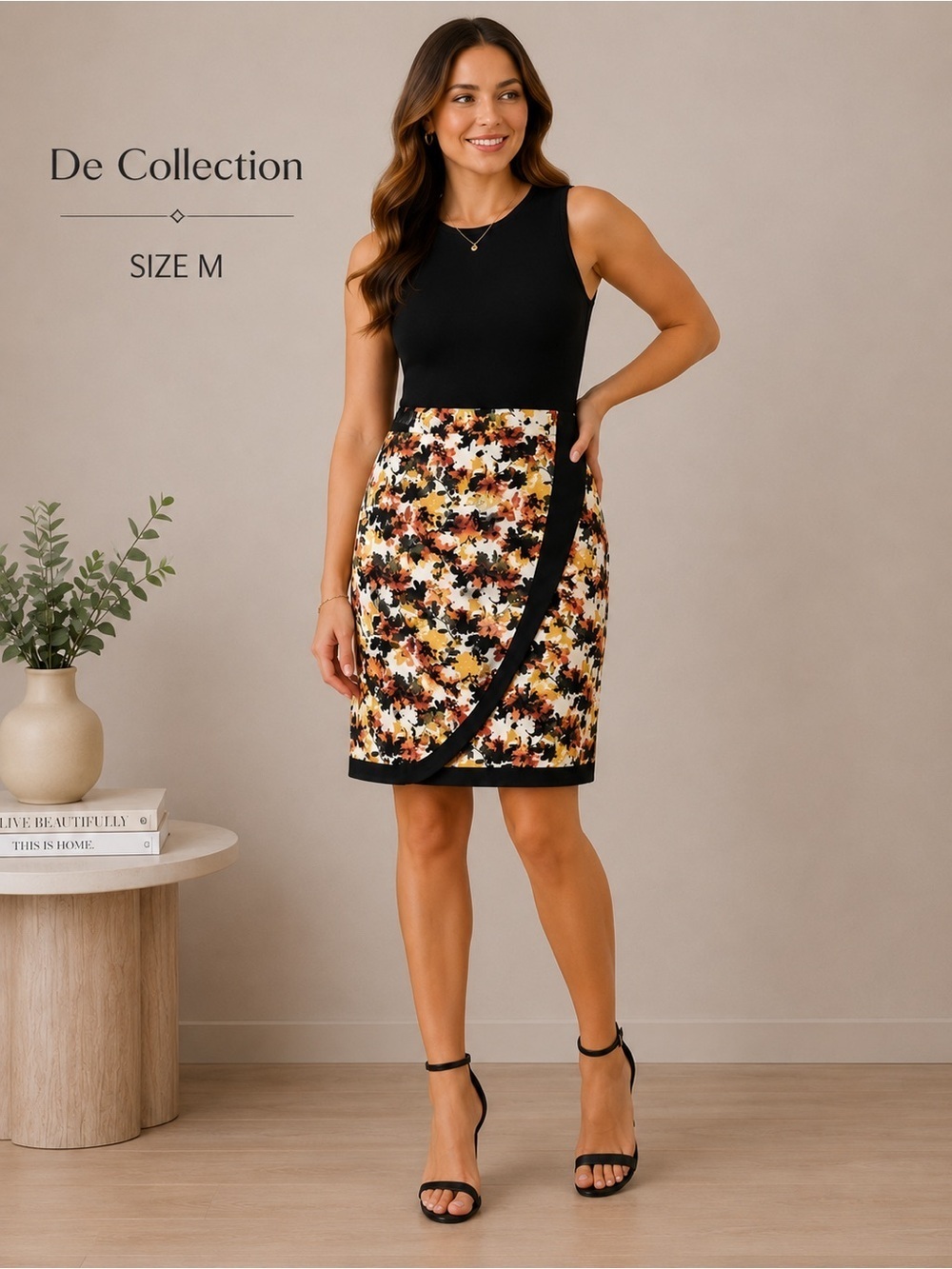 De Collection Floral Wrap Style Skirt Size M
